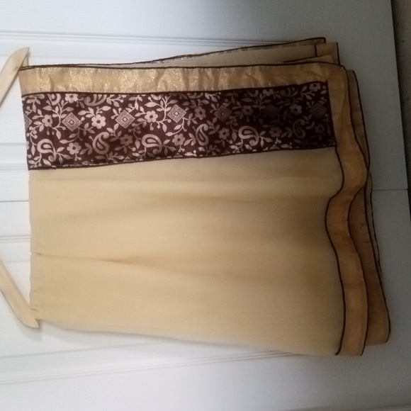 Espresso and Pastel Yellow Lehenga Choli Size 44 - Picture 5 of 5